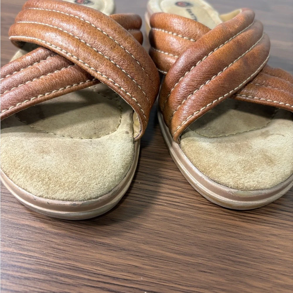 Earth Shoe- Reef-‎ Brown Leather Sandals Size 6.5